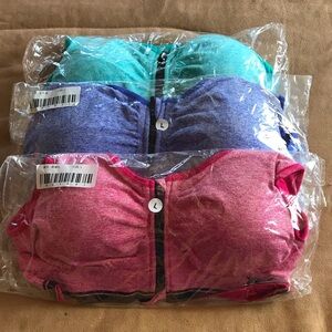 Sports bras zipper front size large